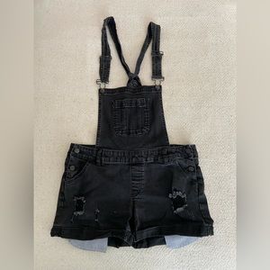 Black short overalls